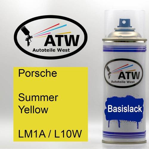Porsche, Summer Yellow, LM1A / L10W: 400ml Sprühdose, von ATW Autoteile West.
